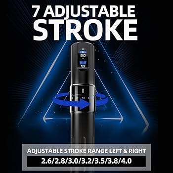 その他 og tattoo wireless machine DARK KNIGHT Adjustable Stroke Wireless Tattoo Pen with